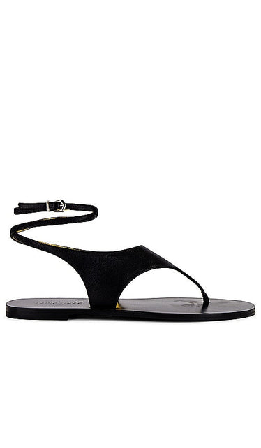 Paris Texas Amalfi Flat Sandal in Black - Sandale plate Paris Texas Amalfi en noir - Paris Texas Amalfi 黑色平底凉鞋 - Flache Sandale „Amalfi“ von Paris Texas in Schwarz - Paris Texas Amalfi 플랫 샌들블랙 컬러 - Sandalo piatto Paris Texas Amalfi in nero
