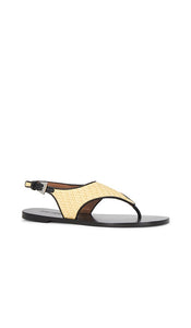 Paris Texas Amalfi Flat Sandal in Neutral