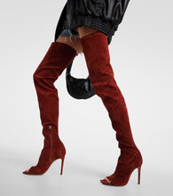 Paris Texas Amanda 105 suede over-the-knee boots