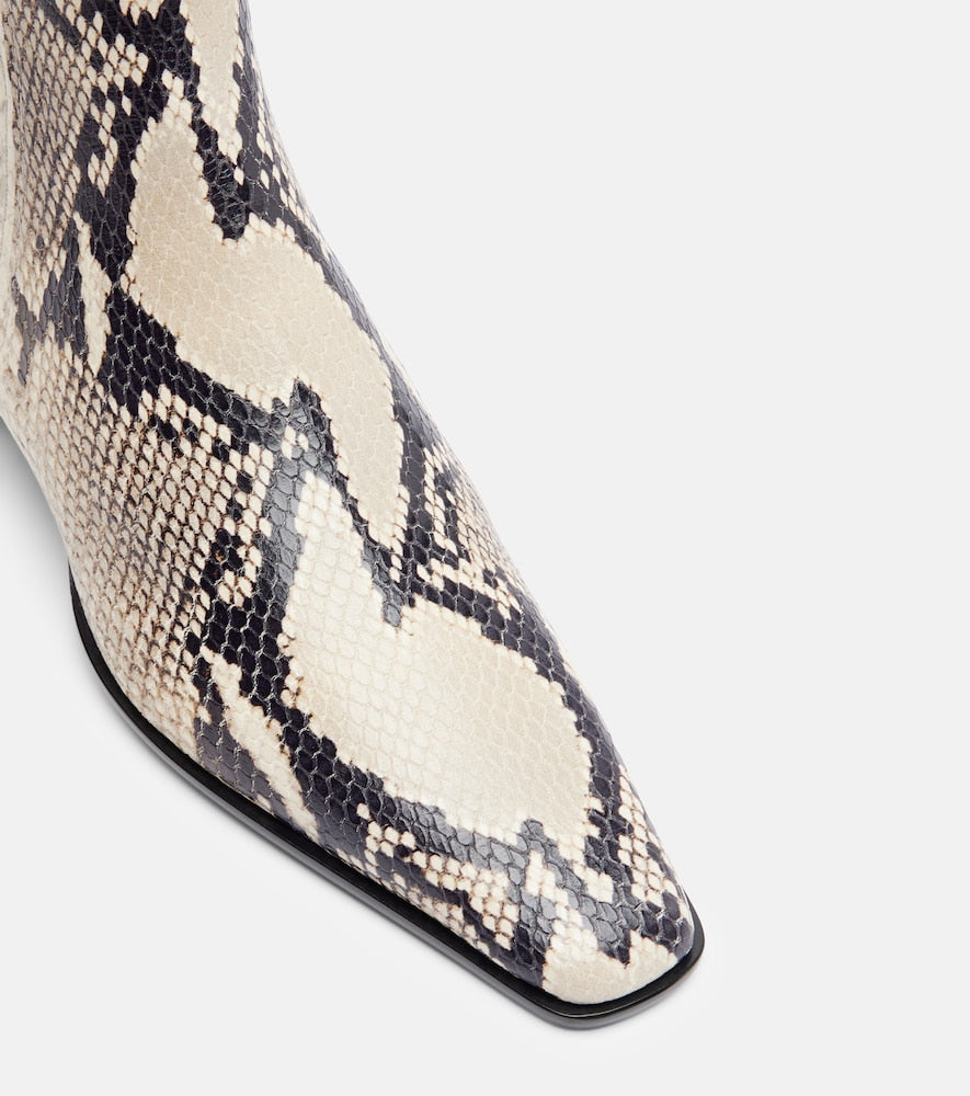 Paris Texas Bettina snake-print ankle boots