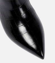 Paris Texas Croc-effect leather knee-high boots
