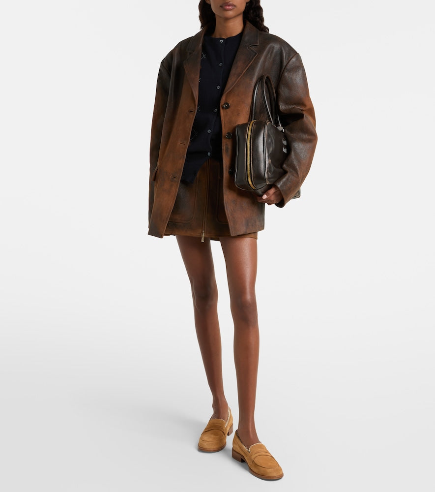 Paris Texas Dylan suede penny loafers