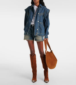 Paris Texas El Dorado embellished suede cowboy boots