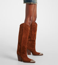 Paris Texas El Dorado embellished suede cowboy boots