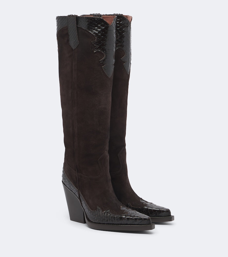 Paris Texas El Dorado suede cowboy boots