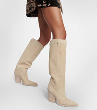 Paris Texas El Dorado suede knee-high boots