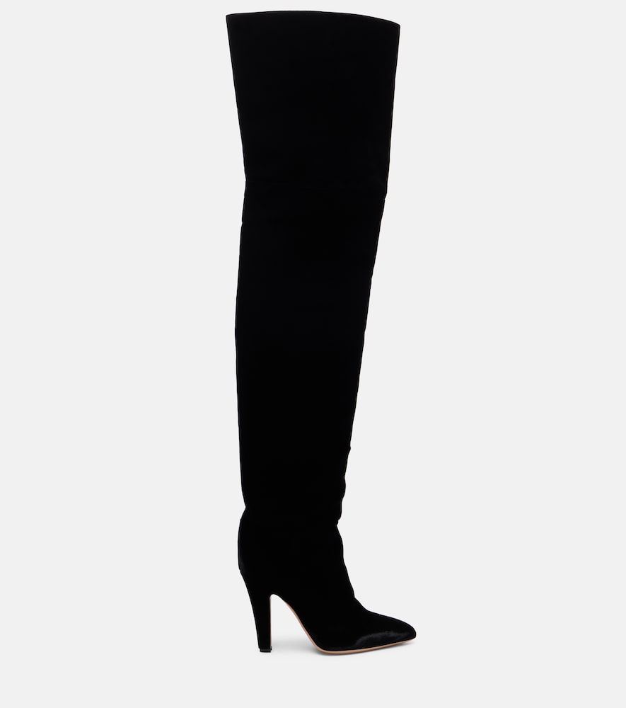 Paris Texas Elsa 100 velvet over-the-knee boots