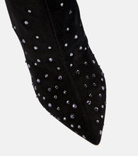 Paris Texas Embellished suede over-the-knee boots