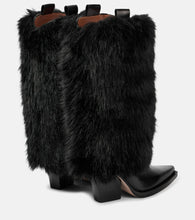 Paris Texas Faux fur knee-high boots