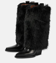 Paris Texas Faux fur knee-high boots