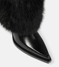 Paris Texas Faux fur knee-high boots