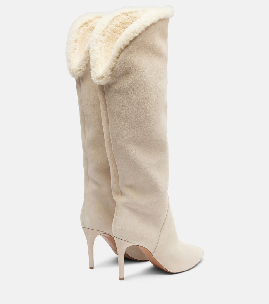 Paris Texas Gaia 85 suede knee-high boots