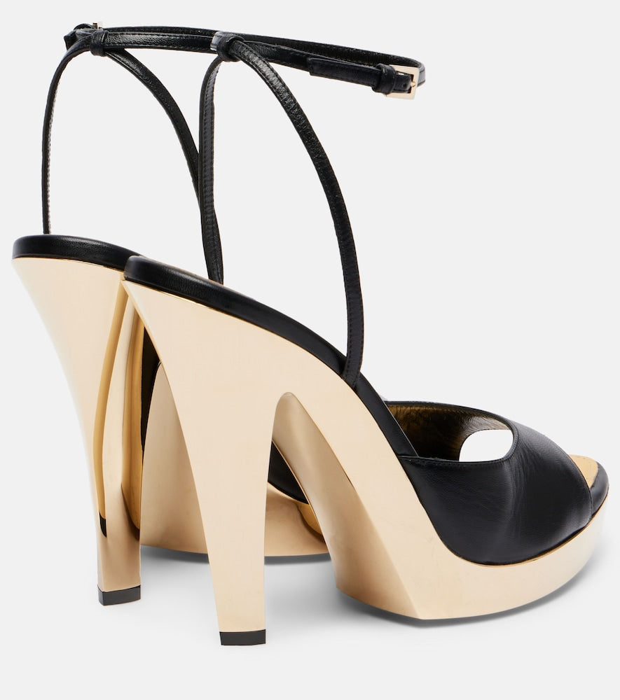 Paris Texas Gala leather platform sandals