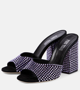 Paris Texas Holly Anja embellished suede mules