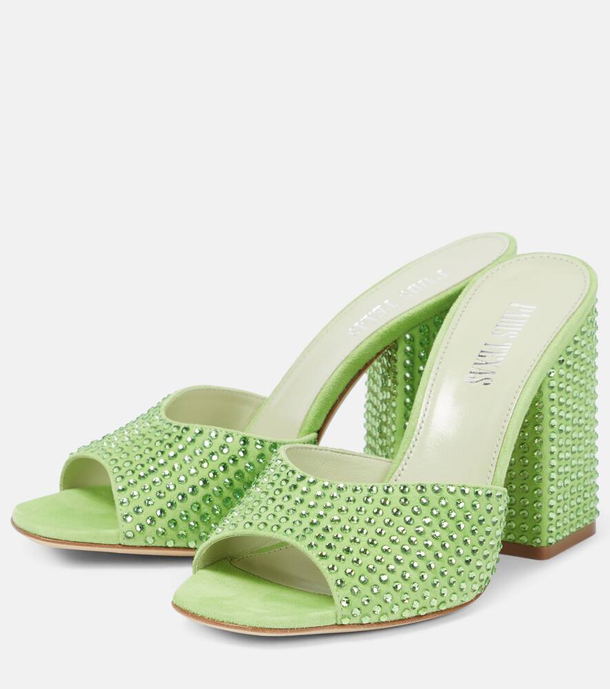 Paris Texas Holly Anja embellished suede mules