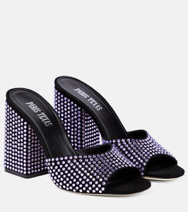 Paris Texas Holly Anja embellished suede mules
