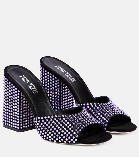 Paris Texas Holly Anja embellished suede mules
