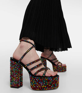 Paris Texas Holly Evita embellished leather sandals