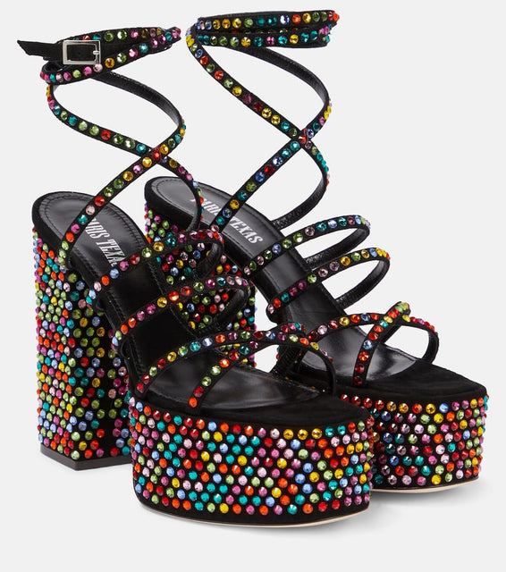 Paris Texas Holly Evita embellished leather sandals