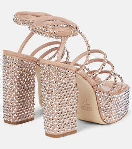 Paris Texas Holly Evita suede platform sandals