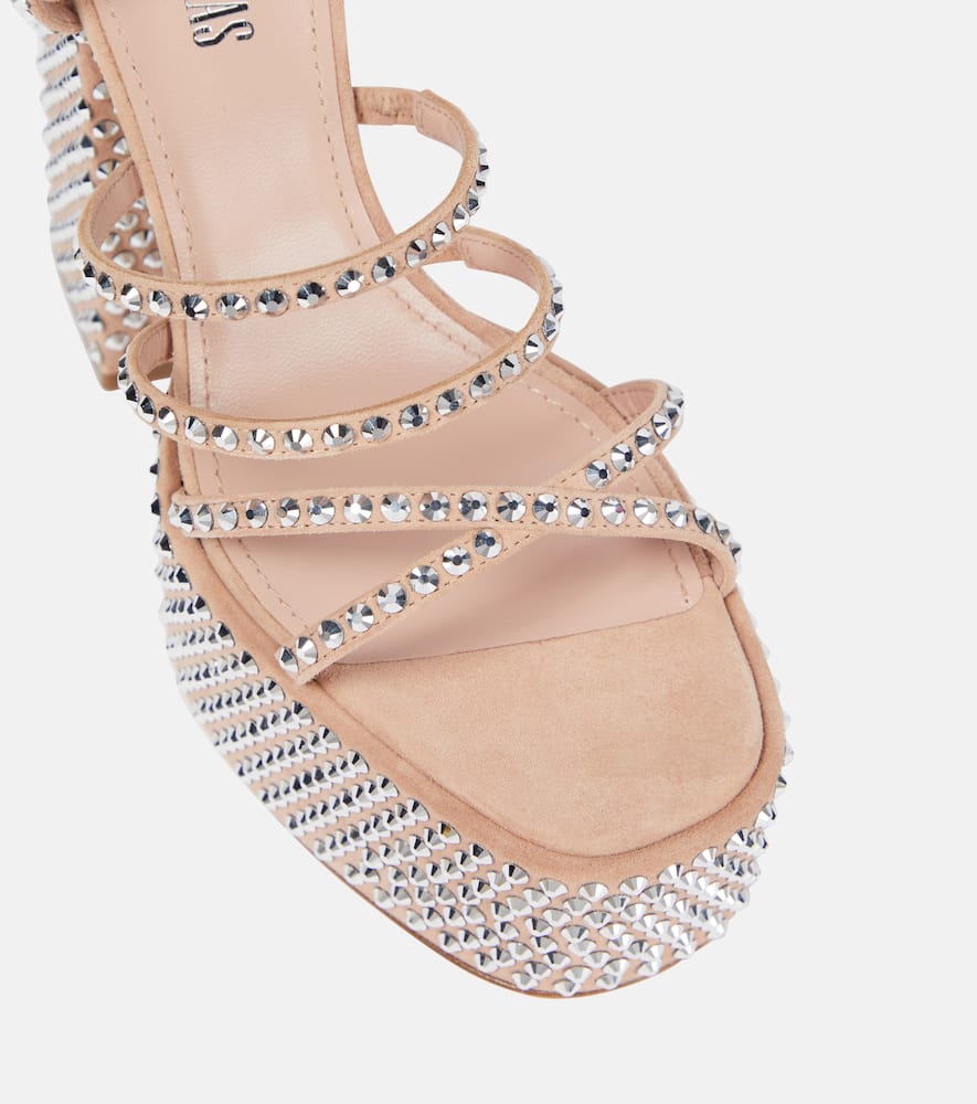 Paris Texas Holly Evita suede platform sandals