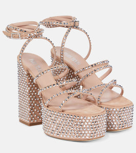 Paris Texas Holly Evita suede platform sandals