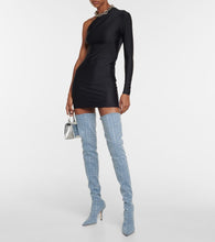 Paris Texas Holly Mama denim over-the-knee boots