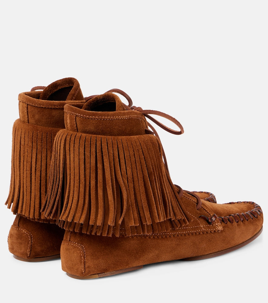 Paris Texas Indiana fringed suede ankle boots