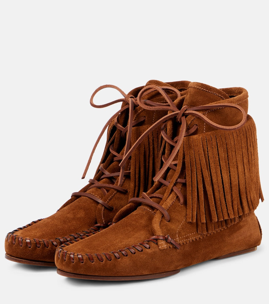 Paris Texas Indiana fringed suede ankle boots