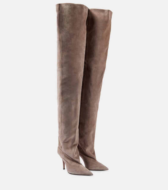 Paris Texas Ines suede over-the-knee boots