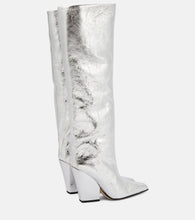 Paris Texas Jane metallic leather knee-high boots
