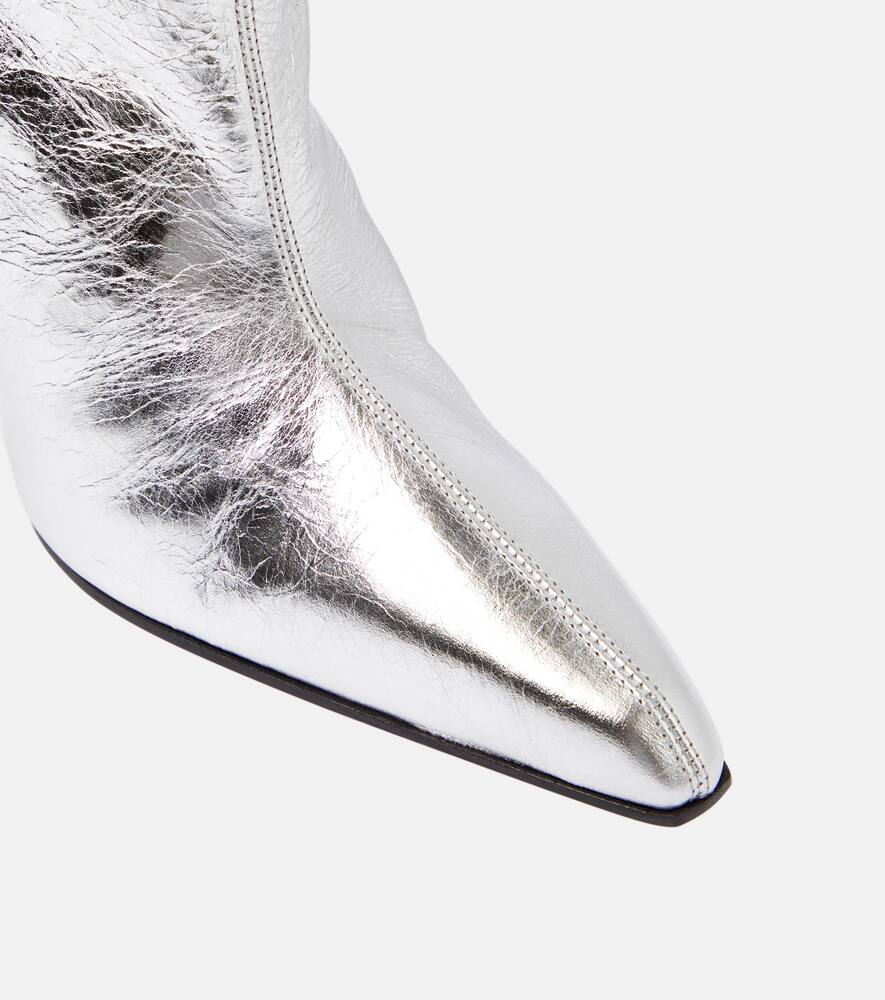 Paris Texas Jane metallic leather knee-high boots