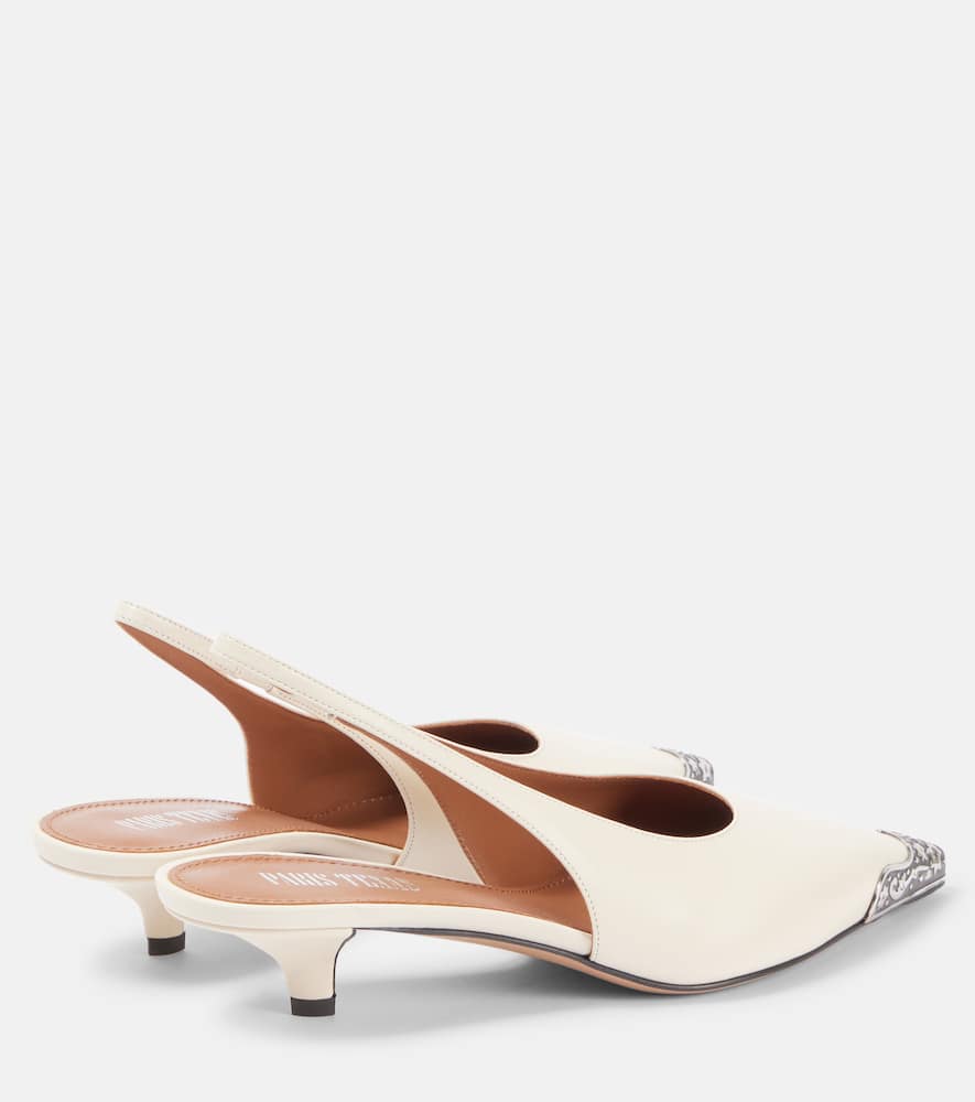 Paris Texas Jessica Western 35 leather slingback pumps