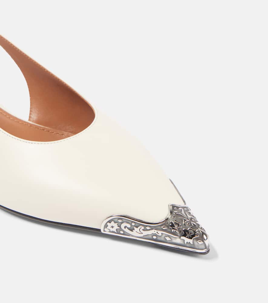 Paris Texas Jessica Western 35 leather slingback pumps