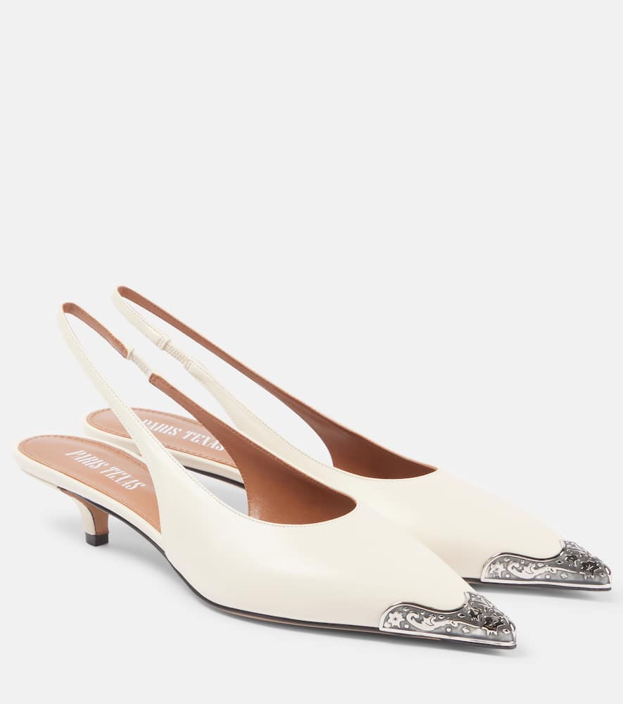 Paris Texas Jessica Western 35 leather slingback pumps