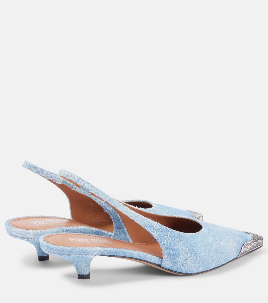 Paris Texas Jessica Western 35 suede slingback pumps