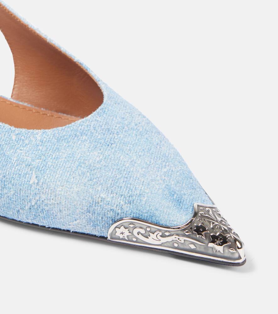 Paris Texas Jessica Western 35 suede slingback pumps