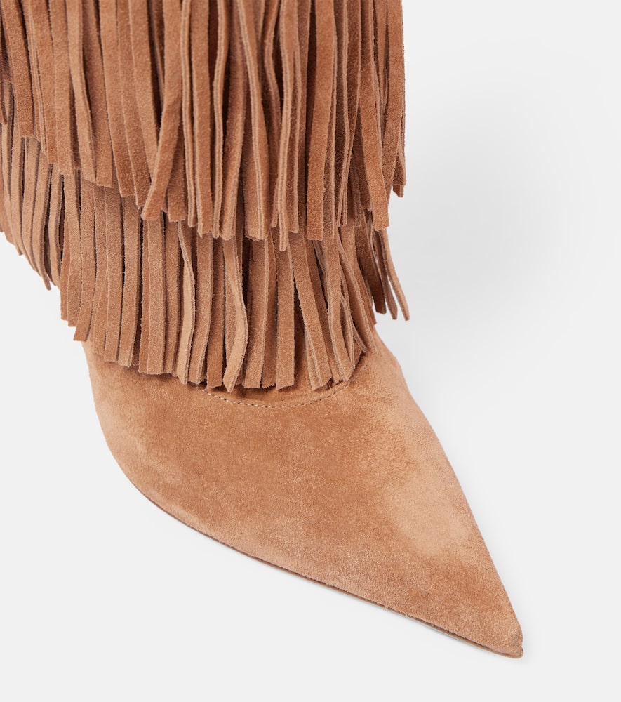 Paris Texas Jessie 105 fringed suede knee-high boots