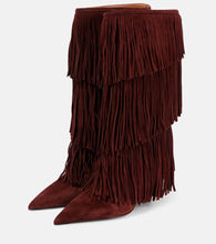 Paris Texas Jessie 75 fringed suede knee-high boots