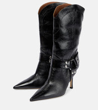 Paris Texas June leather mid-calf boots