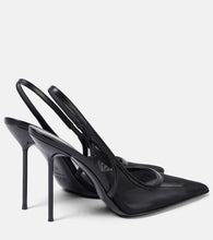 Paris Texas Lidia 105 mesh slingback pumps