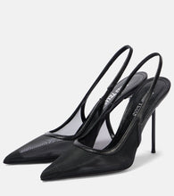 Paris Texas Lidia 105 mesh slingback pumps
