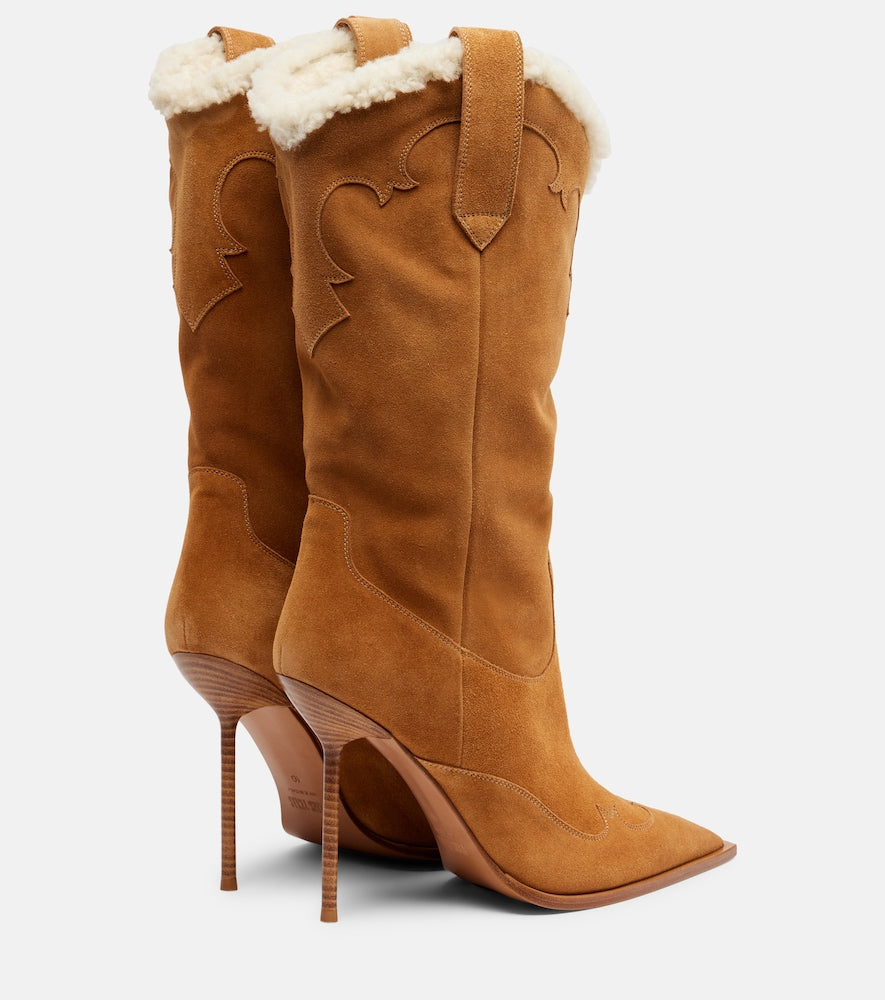 Paris Texas Lidia 105 suede cowboy boots
