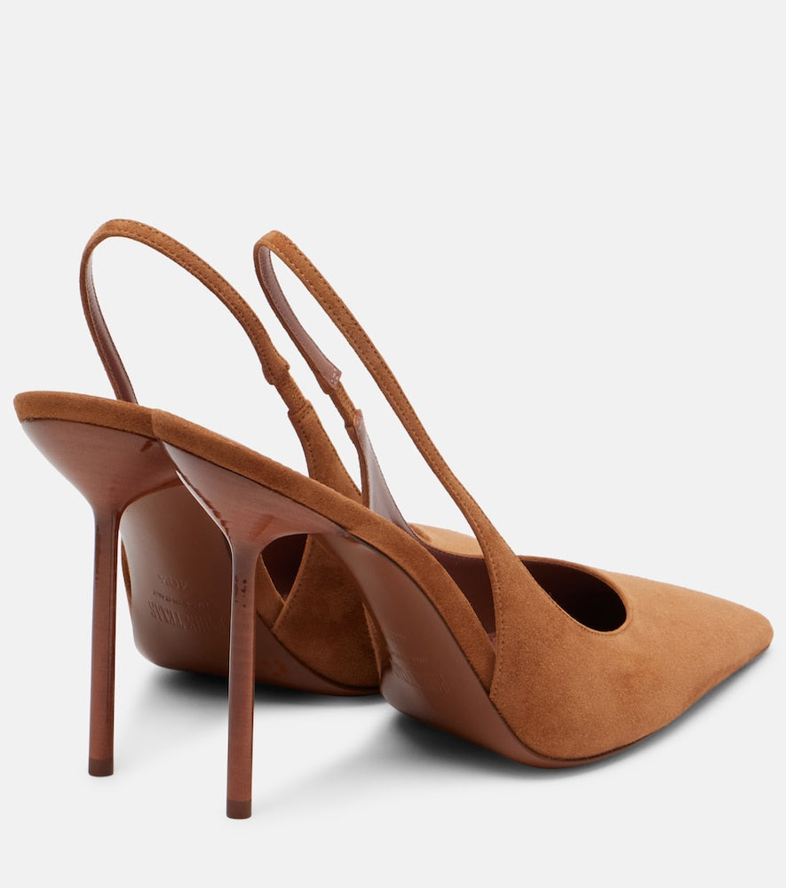 Paris Texas Lidia 105 suede slingback pumps