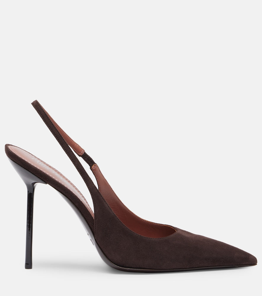 Paris Texas Lidia 105 suede slingback pumps
