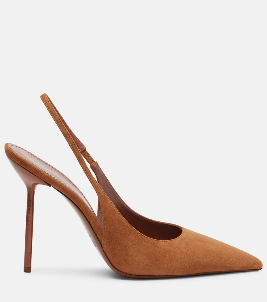 Paris Texas Lidia 105 suede slingback pumps