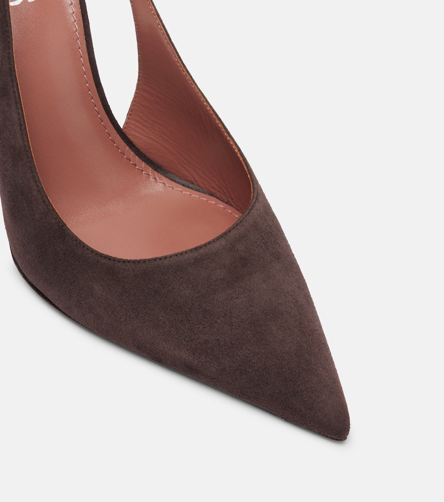 Paris Texas Lidia 105 suede slingback pumps