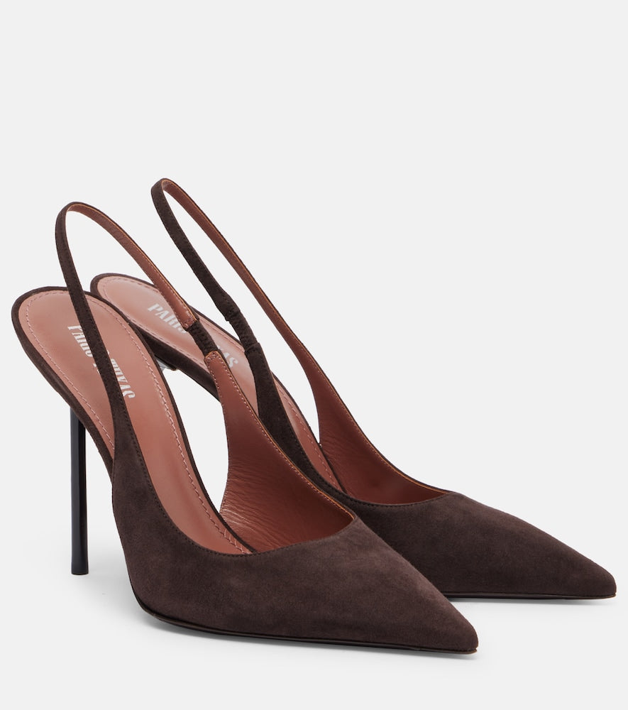 Paris Texas Lidia 105 suede slingback pumps