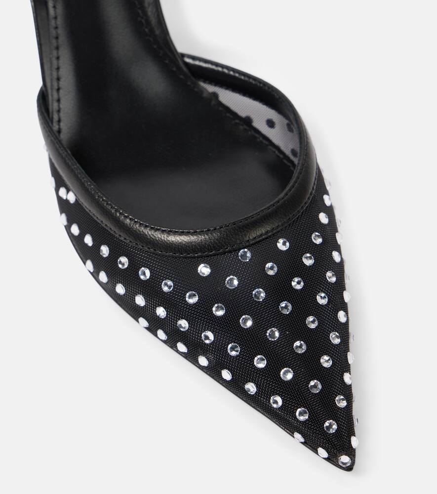 Paris Texas Lidia 70 embellished mesh slingback pumps