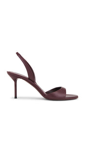 Paris Texas Lidia Slingback 70 Sandal in Wine | Rouge Noir Heeled Sandals for Women
